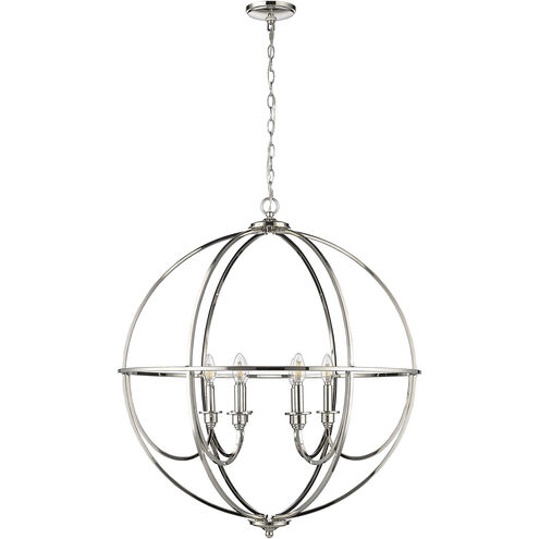 Artemis 6 Light 30 inch Polished Nickel Chandelier Ceiling Light